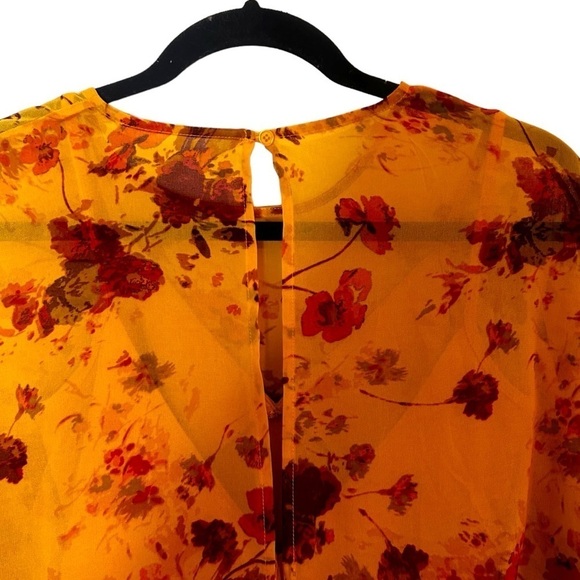 Aritzia Wilfred Cairo Gold/Raspberry Talmont Bodysuit - Picture 8 of 12